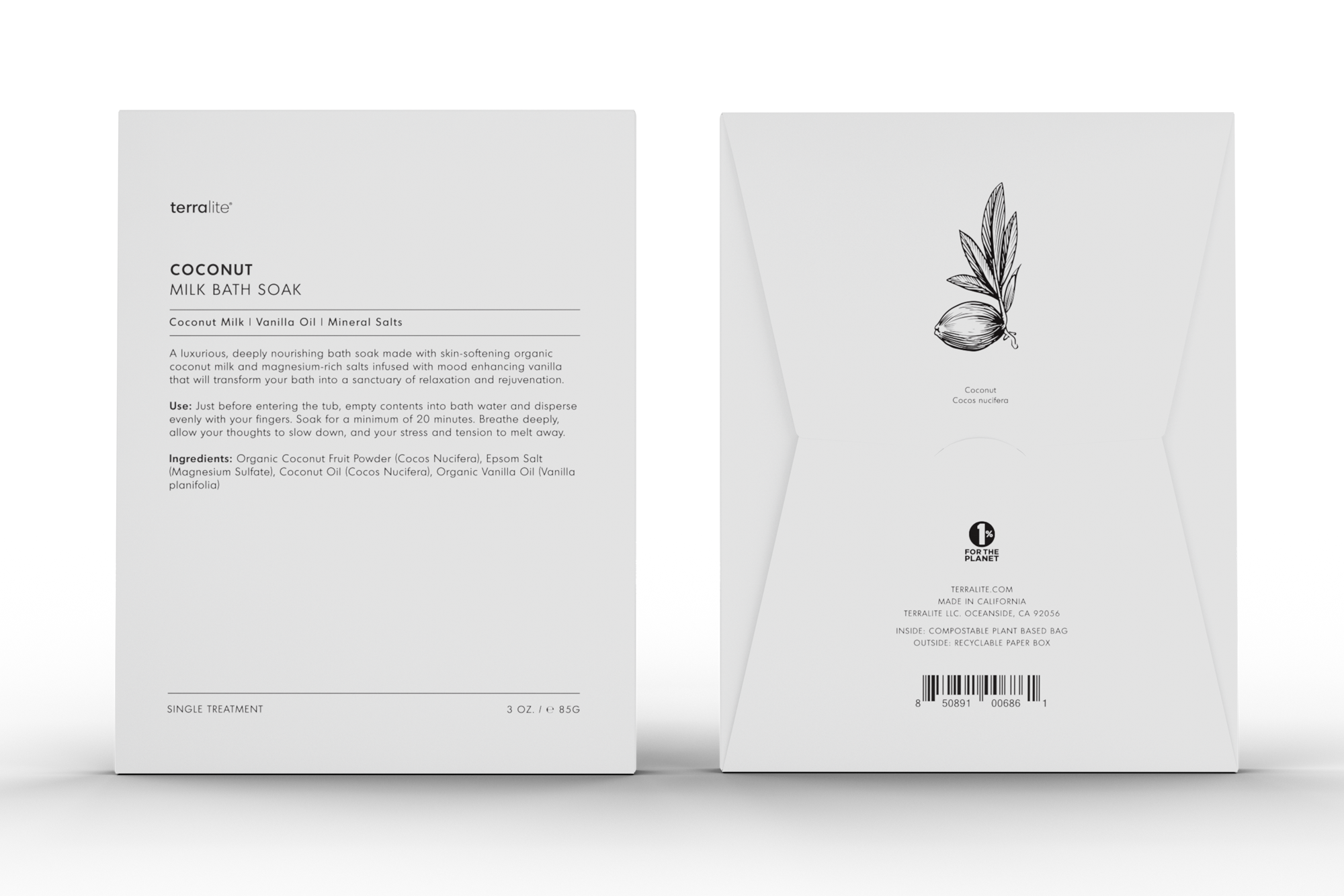 Coconut Milk Bath Soak Organic - Single Treatment