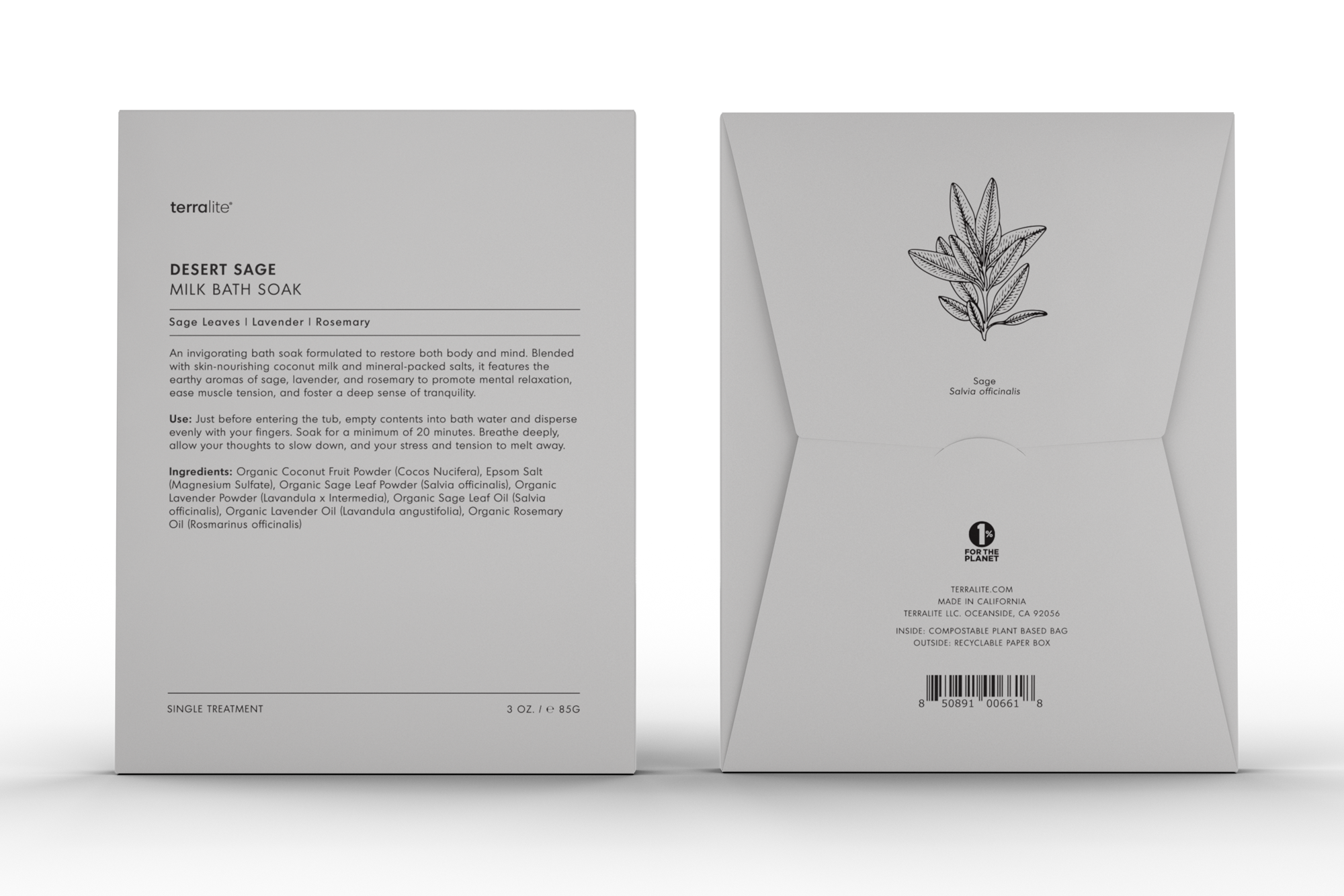 Desert Sage Milk Bath Soak Organic - Single Treatment