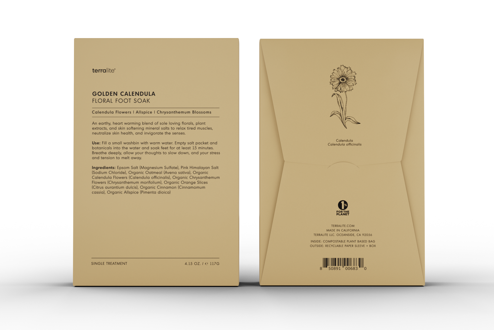 Goden Calendula Floral Foot Soak Organic - Single Treatment