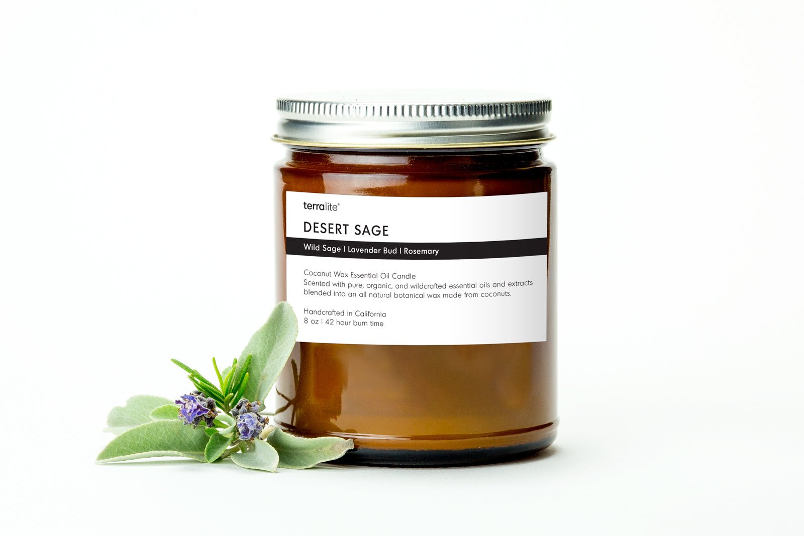 Desert Sage Lavender Rosemary Essential Oil Candle - 8 oz.
