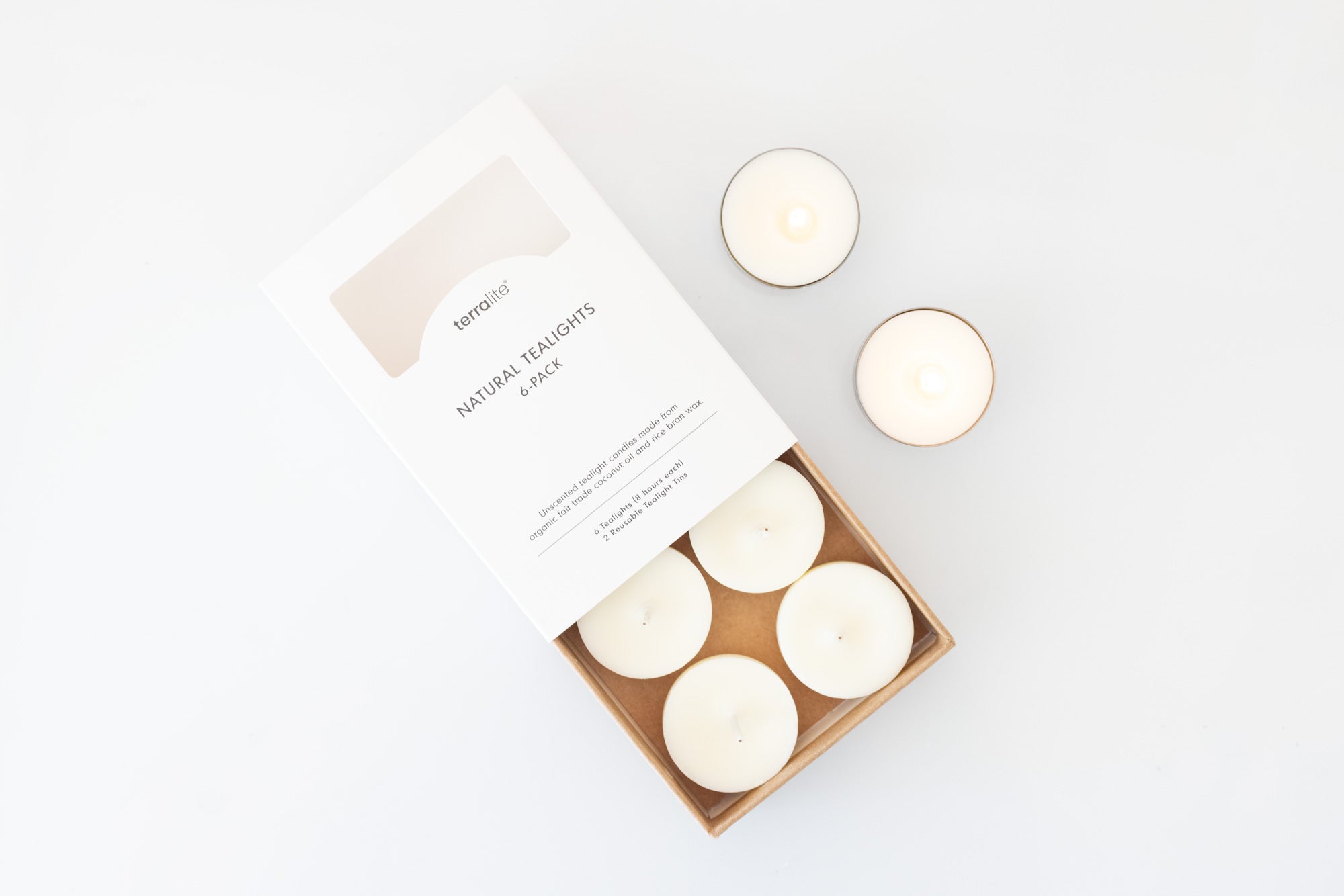 Organic Natural Tealights - 6 pack