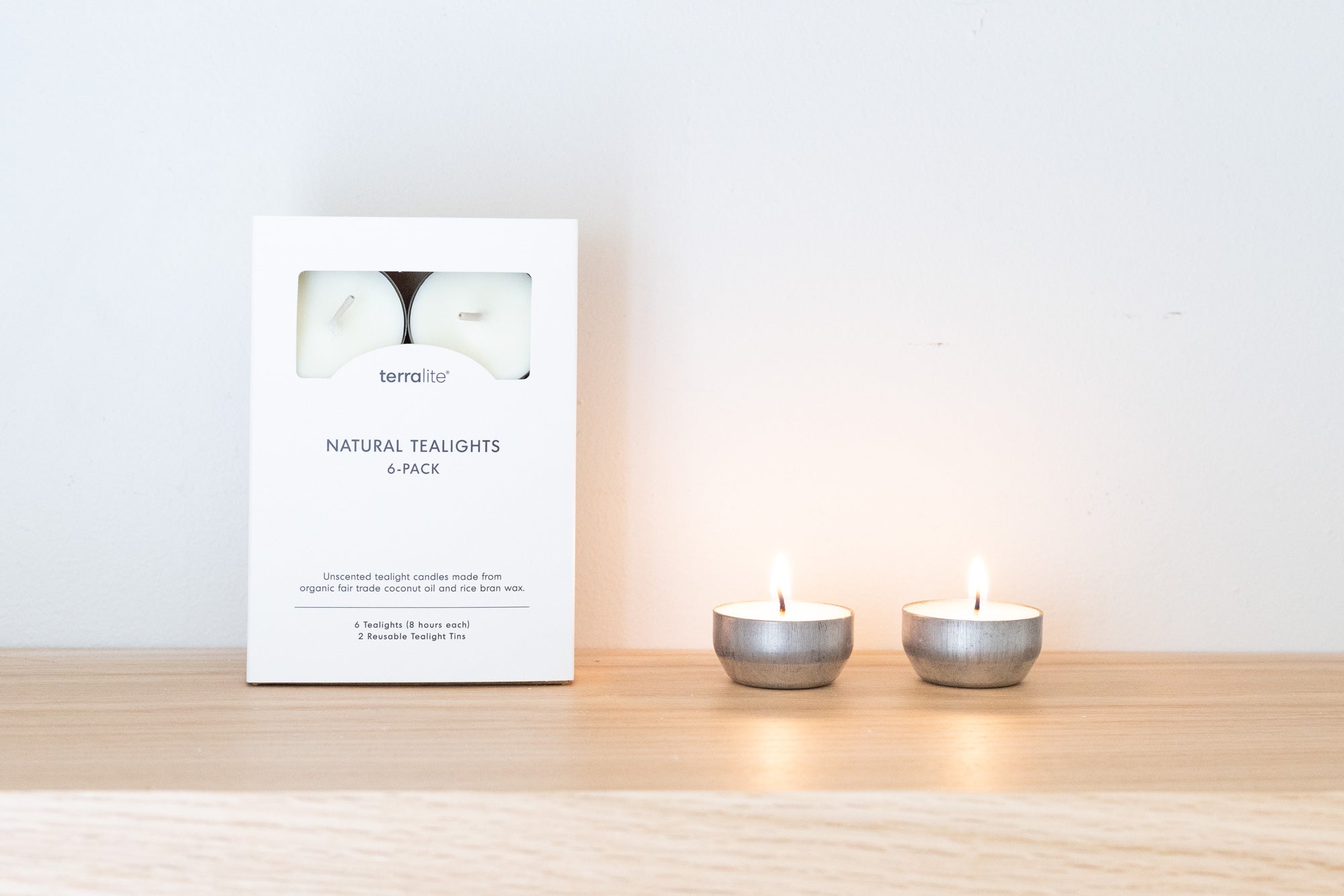 Organic Natural Tealights - 6 pack