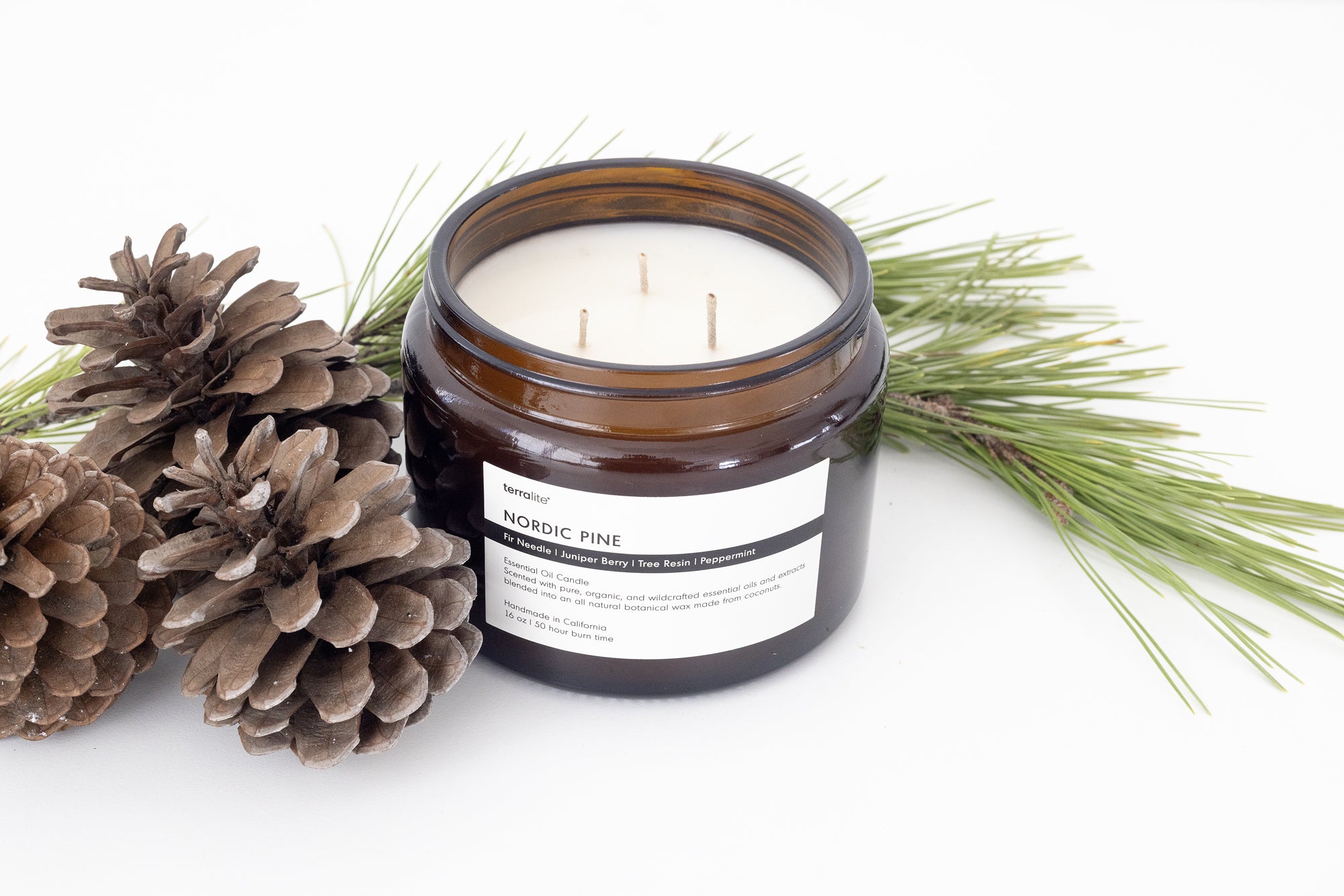 Nordic Pine - Essential Oil Candle (tri-wick)