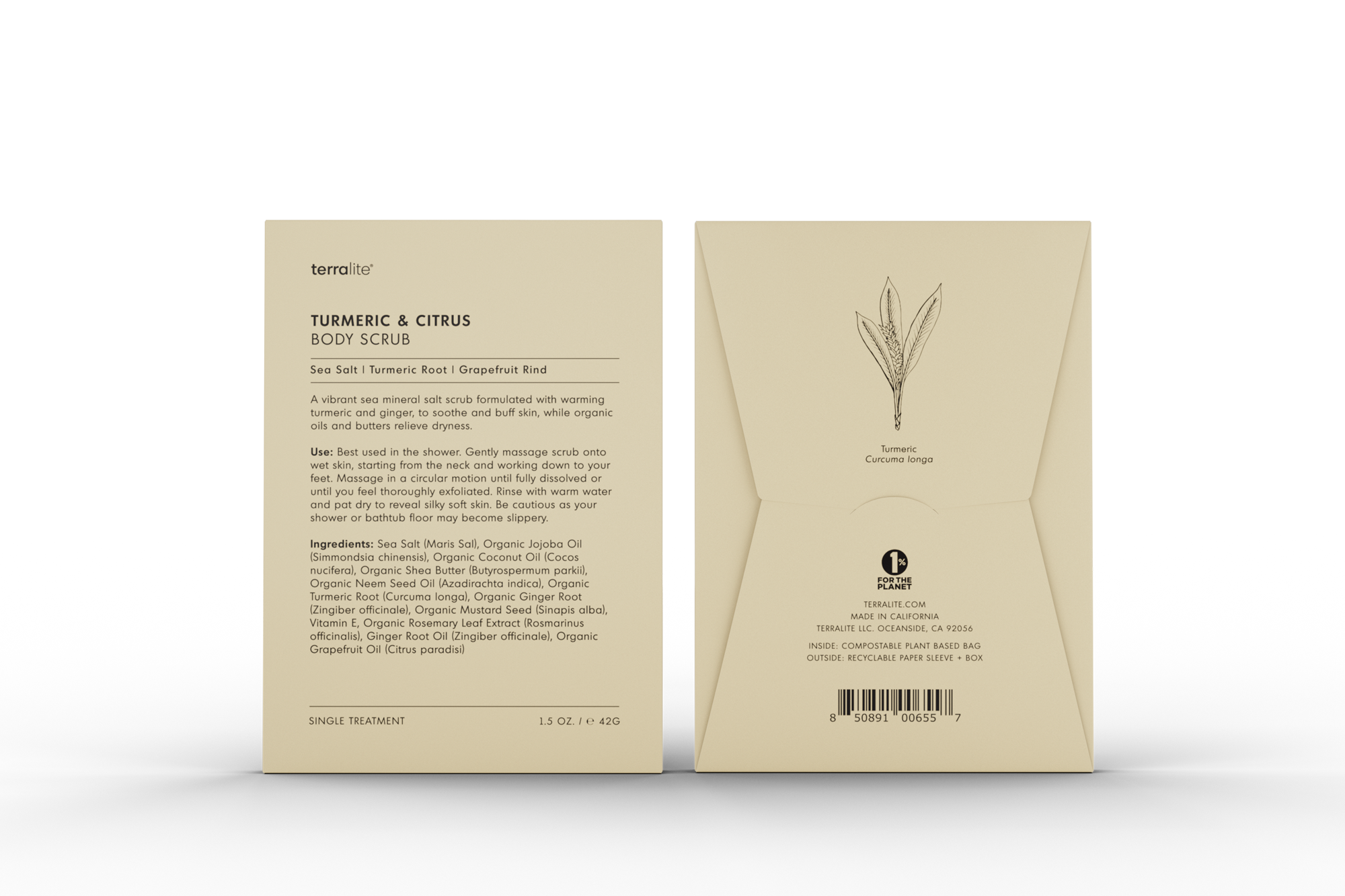 Turmeric & Citrus Body Scrub Organic - Single Treatment