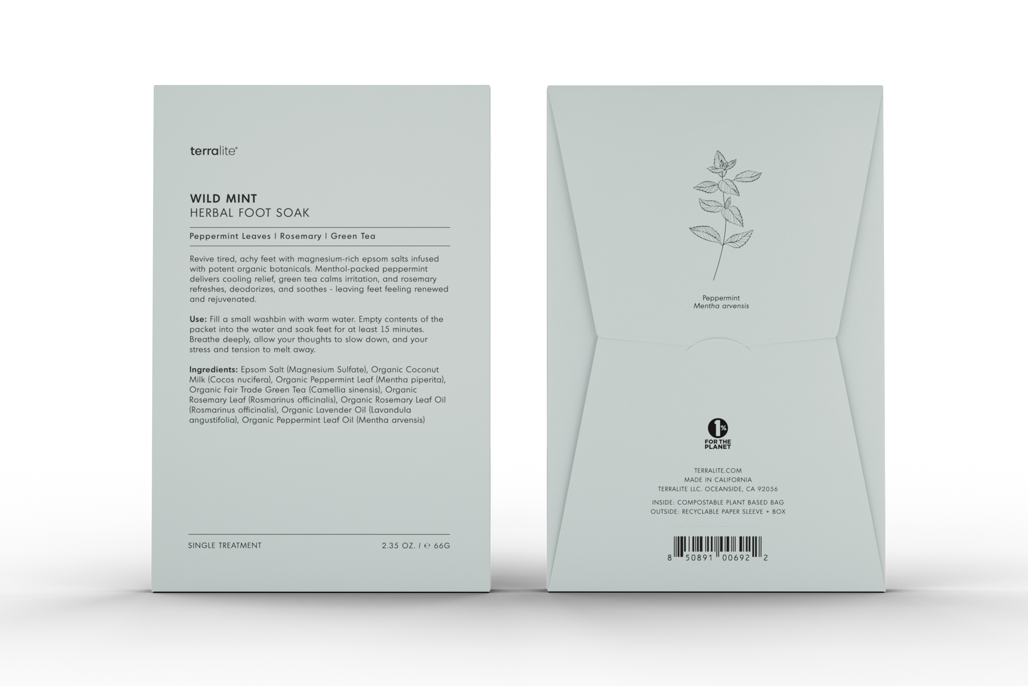 Wild Mint Herbal Foot Soak Organic - Single Treatment