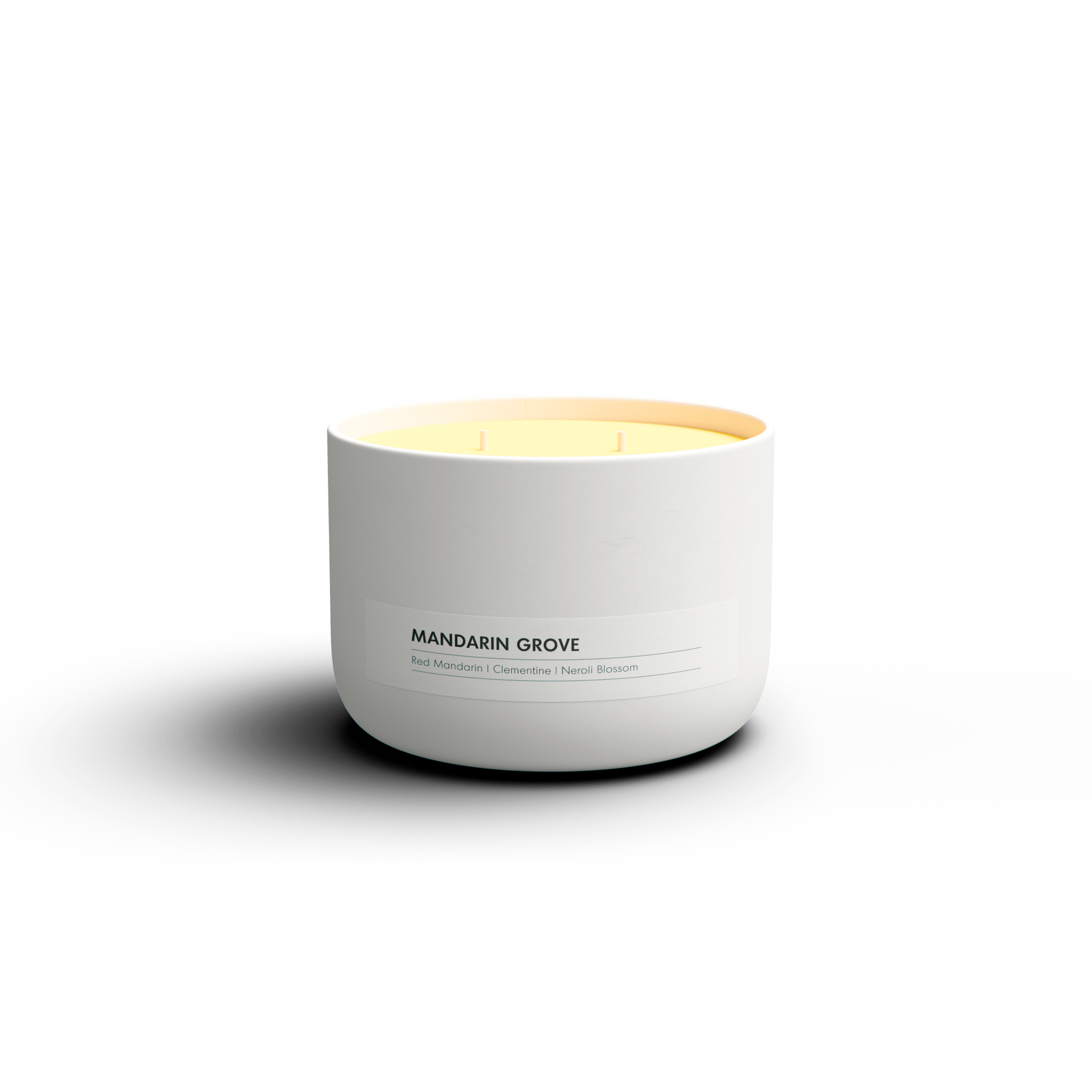 Mandarin Grove Essential Oil Ceramic Candle no lid