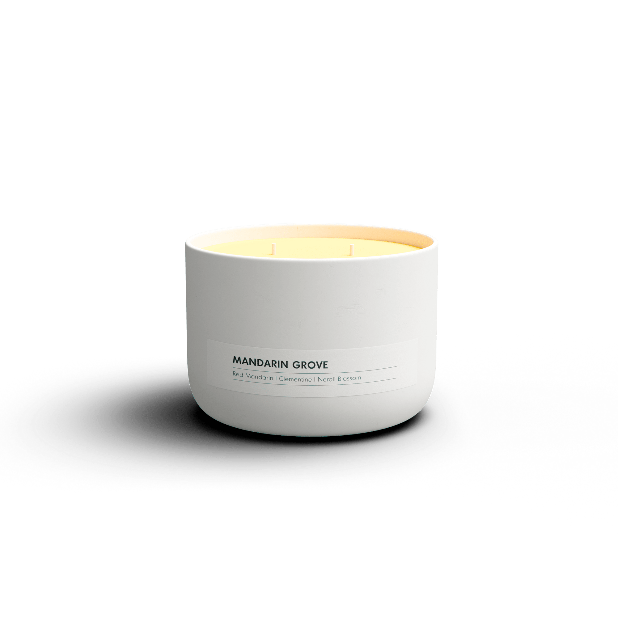 Mandarin Grove Essential Oil Ceramic Candle no lid