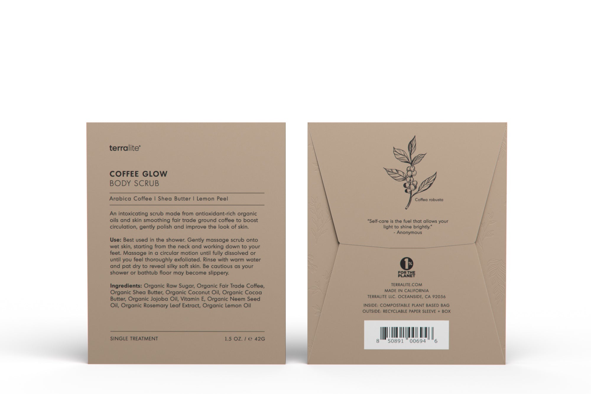 Organic Coffee Body Scrub - Single Use Treatment