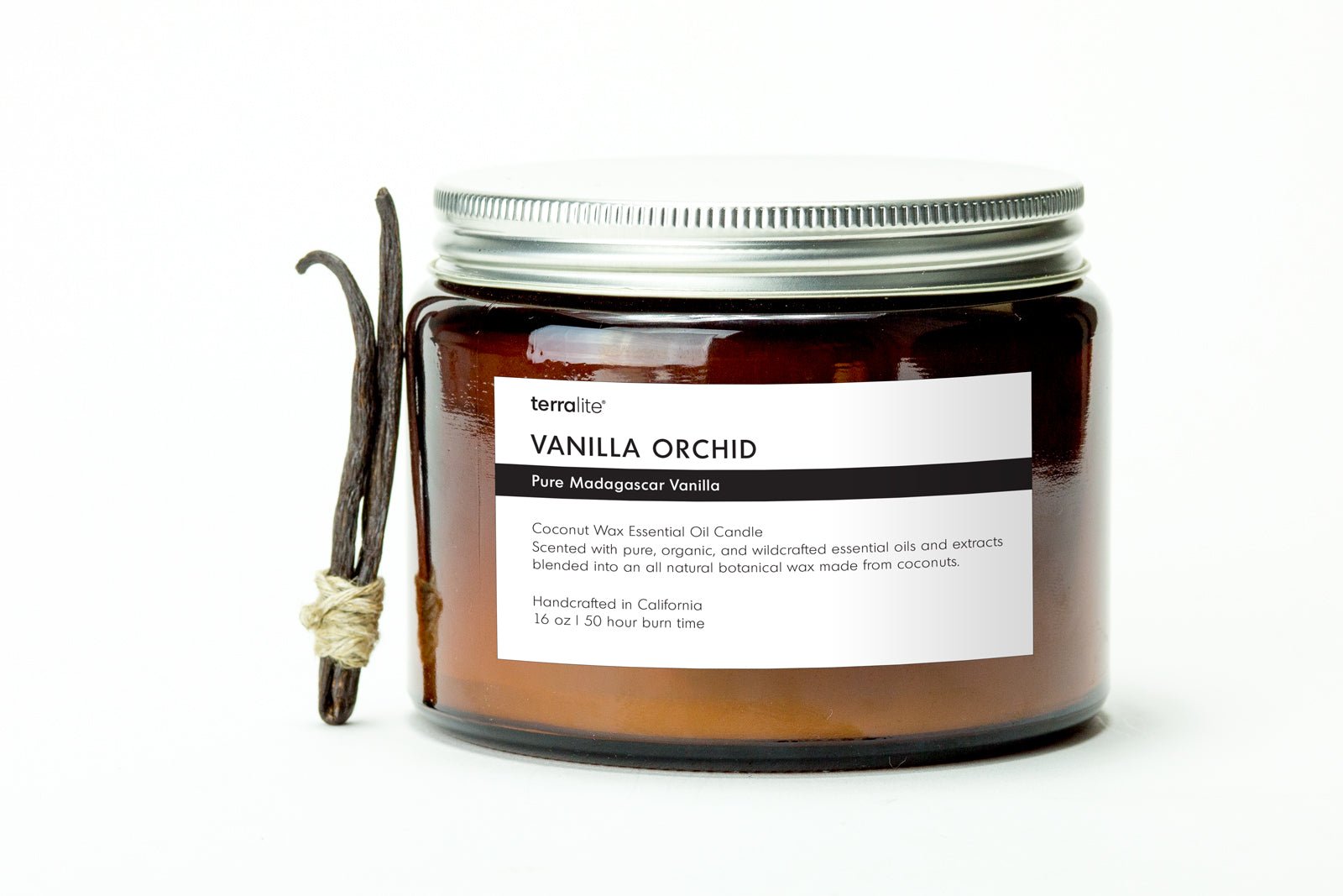 Vanilla Orchid, Vanilla Essential Oil Candle - 16 oz.